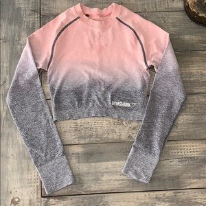 Gymshark crop top medium pink and grey